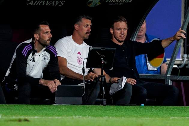 UEFA EURO 2024 Switzerland Germany 23 06 2024 Sandro Wagner, Julian Nagelsmann Germany, Head Coach UEFA EURO 2024 Switzerland Germany Frankfurt Arena, Frankfurt on 23 06 2024 Copyright: xBEAUTIFULxSPORTS Wunderlx
