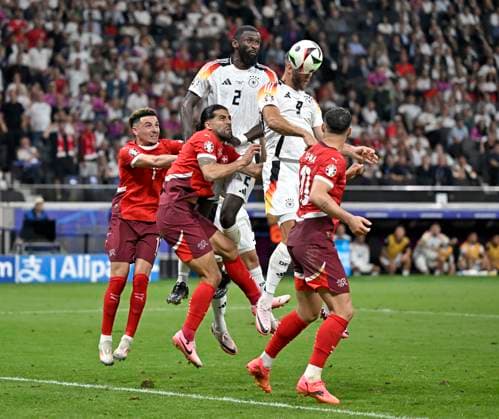 23 06 2024, Football UEFA EURO 2024, Preliminary round, Matchday 3, Germany Switzerland, at Frankfurt Arena in Frankfurt am Main, Niclas Füllkrug Germany scores to make it 1 1
