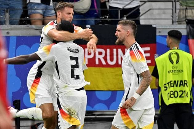 23 06 2024, xjrdrx, European Football Championship 2024, Switzerland Germany emspor, v l Goal celebration after the goal to celebrate the goal celebrate 1 1 by Niclas Füllkrug German National Football Team DFB DFL DFB REGULATIONS PROHIBIT ANY USE OF PHOTOGRAPHS as IMAGE SEQUENCES and or QUASI VIDEO Frankfurt