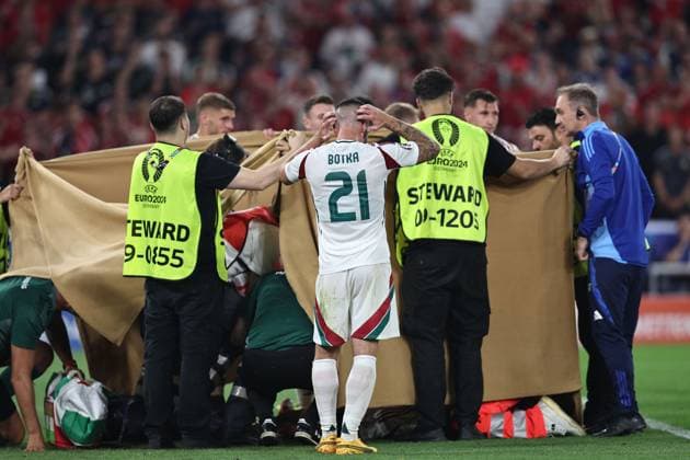 Barnabas Varga (Hungary) during the UEFA EURO, EM, Europameisterschaft,Fussball Germany 2024 match between Scotland 0-1 Hungary at Stuttgart Arena on June 23, 2024 in Stuttgart, Germany. Noxthirdxpartyxsales  (257445088)