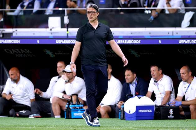 YAKIN Murat Coach Team Switzerland UEFA Football EURO 2024 in Germany Preliminary Round Match Group A Switzerland Germany 1 1 on 23 06 2024 in Frankfurt DFL REGULATIONS PROHIBIT ANY USE OF PHOTOGRAPHS as IMAGE SEQUENCES and or QUASI VIDEO Copyright: xLacixPerenyix