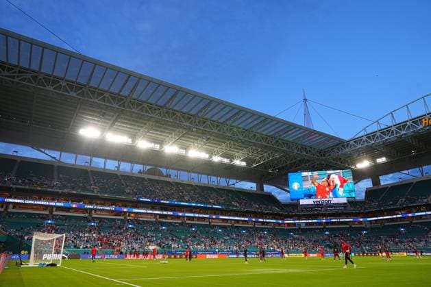 RECORD DATE NOT STATED Copa America USA 2024 Uruguay vs Panama General View Stadium during the game between Uruguay and Panama as part of the CONMEBOL Copa America USA 2024 group C, at Hard Rock Stadium, on June 23, 2024 in Miami Gardens, Florida, United States. MIAMI FLORIDA UNITED STATES  Copyright: xAdrianxMaciasx 20240623192246_CA_GC_2024_URU_PAN_STADIUM1