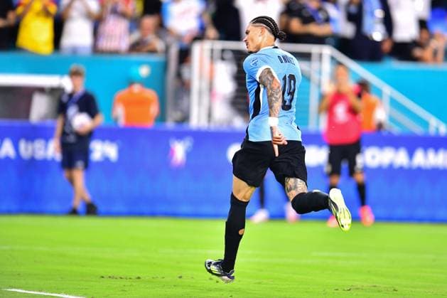 RECORD DATE NOT STATED Copa America USA 2024 Uruguay vs Panama Darwin Nunez celebrate this goal 2-0 of Uruguay during the game between Uruguay and Panama as part of the CONMEBOL Copa America USA 2024 group C, at Hard Rock Stadium, on June 23, 2024 in Miami Gardens, Florida, United States. MIAMI FLORIDA UNITED STATES  Copyright: xAdrianxMaciasx 20240623215445_CA_GC_2024_URU_PAN_NUNEZ85