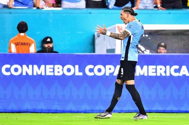 Sport Bilder des Tages RECORD DATE NOT STATED Copa America USA 2024 Uruguay vs Panama Darwin Nunez celebrate this goal 2-0 of Uruguay during the game between Uruguay and Panama as part of the CONMEBOL Copa America USA 2024 group C, at Hard Rock Stadium, on June 23, 2024 in Miami Gardens, Florida, United States. MIAMI FLORIDA UNITED STATES  Copyright: xAdrianxMaciasx 20240623215447_CA_GC_2024_URU_PAN_NUNEZ93