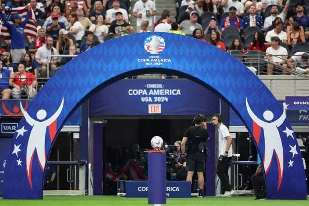 June 23, 2024, Arlington, Arlington, Tx, USA: A general view of AT&T Stadium before the match between USA and Bolivia as part of group C of CONMEBOL Copa America 2024 on June 23, 2024 in Arlington, USA. ( PxImages) Arlington USA - ZUMAp175 20240623_zsa_p175_046 Copyright: xAlejandroxSalazarx
