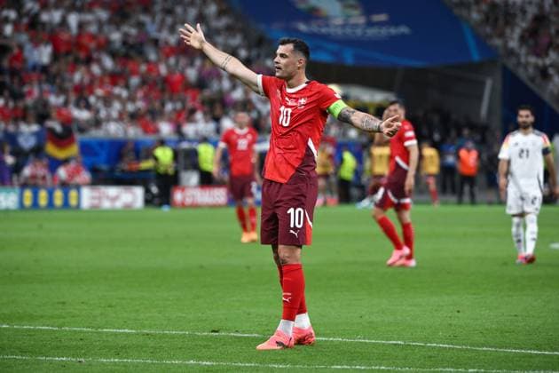 Granit Xhaka Switzerland 23 06 2024, European Football Championship 2024, Preliminary round, Matchday 3 Switzerland Germany 1 1 Frankfurt Frankfurt Arena Hessen Germany Team2