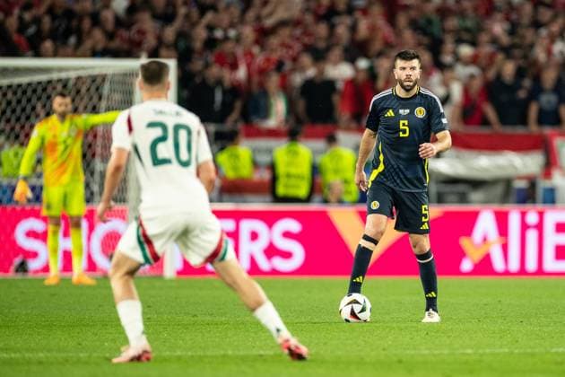 UEFA EURO 2024 Scotland Hungary 23 06 2024 Grant Hanley Scotland, 5 UEFA EURO 2024 Scotland Hungary Stuttgart Stadium, Stuttgart 23 06 2024 Copyright: xBEAUTIFULxSPORTS Buriakovx
