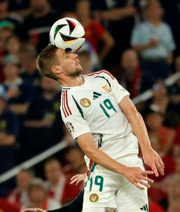 23 06 2024, European Football Championship, Scotland vs Hungary,MHP Stuttgart, Sport, in the picture Barnabas Varga Hungary