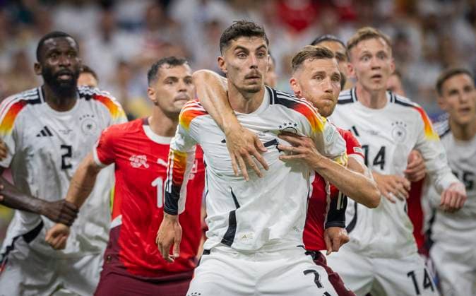 Frankfurt, Germany 23rd Jun 2024 Kai Havertz DFB Silvan Widmer SUI Switzerland Germany Switzerland Germany 23 06 2024