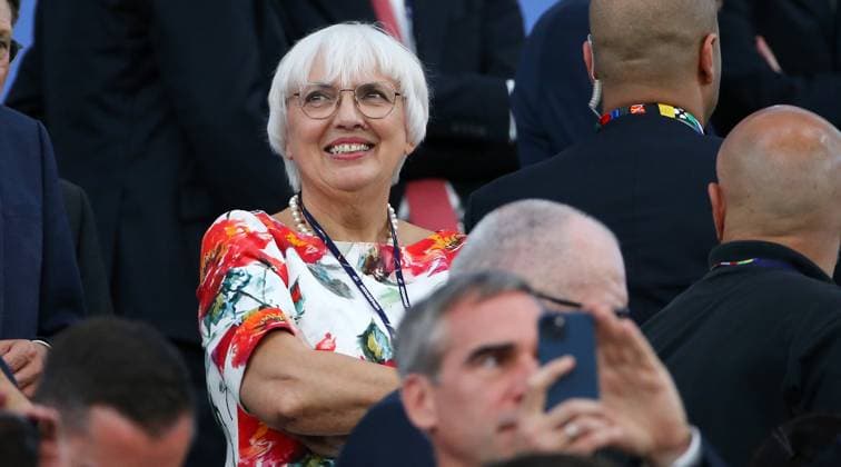 BAU 23 06 2024 Frankfurt European Football Championship 2024 Switzerland vs Germany, Claudia Roth Minister of State for Culture and the Media of the Federal Republic of Germany
