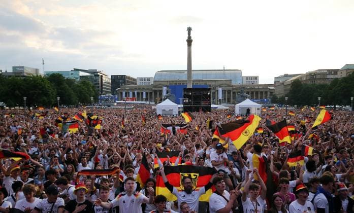 23 06 24 Euro 2024 Festival Stuttgart Germany, Stuttgart, 23 06 2024, Football, UEFA Euro 2024, Stuttgart Schlossplatz Fan Festival Public Viewing