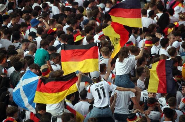 23 06 24 Euro 2024 Festival Stuttgart Germany, Stuttgart, 23 06 2024, Football, UEFA Euro 2024, Stuttgart Schlossplatz Fan Festival Public Viewing