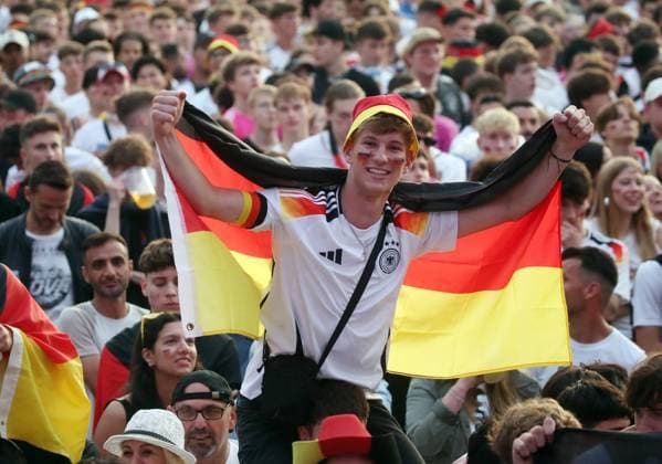 EURO 2024, Switzerland - Germany, fan zone on Schlossplatz in Stuttgart