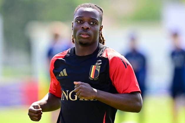 EURO 2024, Nationalteam Belgien, Training Belgium Media Activities - UEFA EURO, EM, Europameisterschaft,Fussball 2024 24 06 2024 FREIBERG AM NECKA, GERMANY - JUNE 24 : Doku Jeremy forward of Belgium during a training session of the Belgian Red Devils at the UEFA EURO 2024 European Football Championship tournament on June 24, 2024 in Freiberg am Necka, Germany, 24 06 2024 Freiberg am Necka Germany  Copyright: xPeterxDexVoechtx