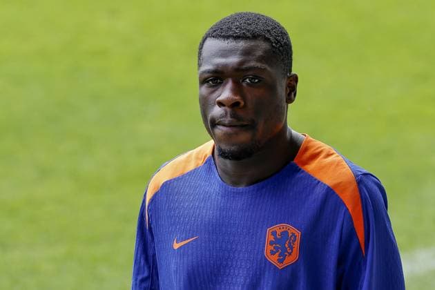 WOLFSBURG, 24-06-2024, Training Camp of Team Netherlands in preparation of EURO 2024. Netherlands training. Netherlands player Brian Brobbey. Team Netherlands 24-6-2024  x25583744x Copyright: