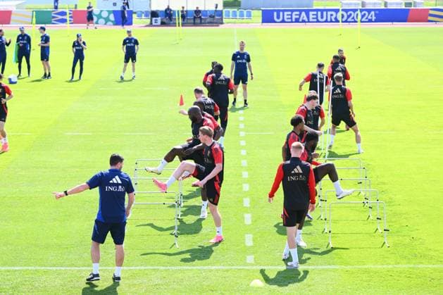 EURO 2024, Nationalteam Belgien, Training Belgium Media Activities - UEFA EURO, EM, Europameisterschaft,Fussball 2024 24 06 2024 FREIBERG AM NECKA, GERMANY - JUNE 24 : De Bruyne Kevin forward of Belgium during a training session of the Belgian Red Devils at the UEFA EURO 2024 European Football Championship tournament on June 24, 2024 in Freiberg am Necka, Germany, 24 06 2024 Freiberg am Necka Germany  Copyright: xVincentxKalutx
