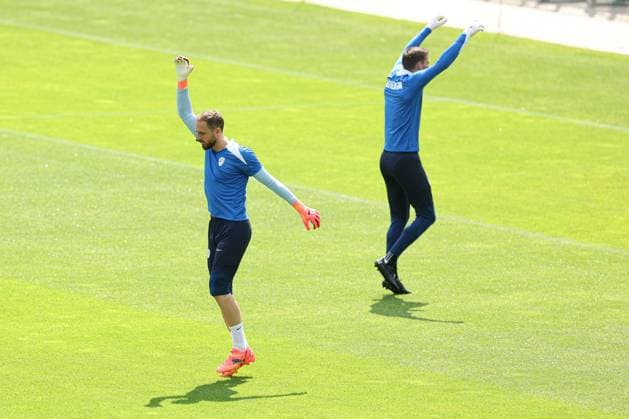 EURO 2024, Nationalteam Slowenien, Training Jan Oblak of Slovenia during the training session Slovenia Training, UEFA European Championship, EM, Europameisterschaft 2024, Group C, Football, Stadion am Zoo, Wuppertal, Germany, 24 Jun 2024 EDITORIAL USE ONLY No use with unauthorised audio, video, data, fixture lists, club league logos or live services. Online in-match use limited to 120 images, no video emulation. No use in betting, games or single club league player publications.  Copyright: xPaulxCurrie Shutterstockx 14555190as