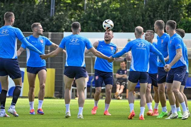 Czech national football team training before the last match of Group F against Turkey within the European Football Championships in Norderstedt, Germany, June 24, 2024. (CTKxPhoto VitxSimanek) CTKPhotoP2024062403467  CTKPhotoP2024062403467