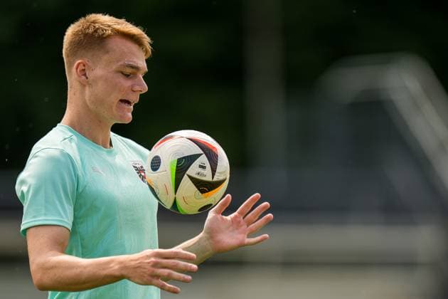 EURO 2024, Nationalteam Österreich, Training SOCCER - UEFA EURO, EM, Europameisterschaft,Fussball 2024 BERLIN,GERMANY,24.JUN.24 - UEFA EURO 2024, group stage, Austria vs Netherlands, preview, training Team AUT. Image shows Philipp Lienhart (AUT).  GEPAxpictures xJohannesxFriedl