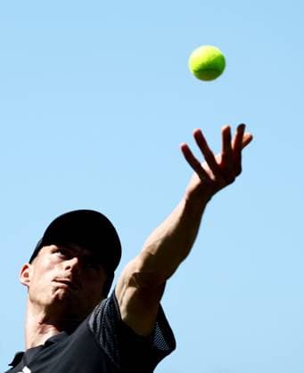 Billy Harris of Great Britain in action during their match. Rothesay International Eastbourne, Day 2, Tennis, Devonshire Park, Eastbourne, UK - 24 June 2024  Copyright: xJamesxMarsh Shutterstockx 14551026n