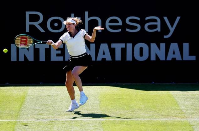Anastasia Pavlyuchenkova in action during their match. Rothesay International Eastbourne, Day 2, Tennis, Devonshire Park, Eastbourne, UK - 24 June 2024  Copyright: xJamesxMarsh Shutterstockx 14551026k