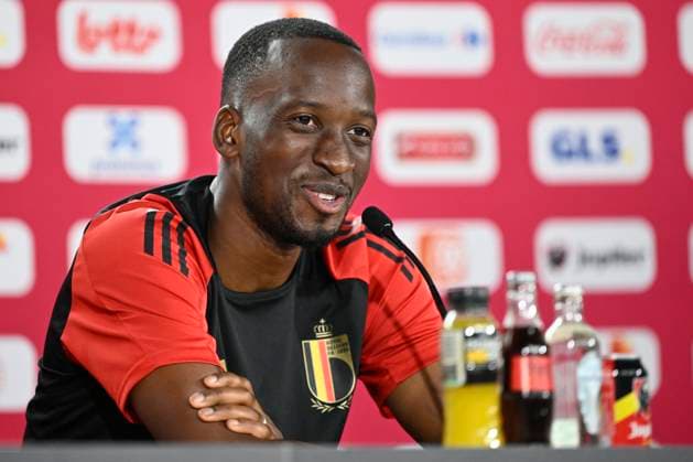 Belgium Media Activities - UEFA EURO, EM, Europameisterschaft,Fussball 2024 24 06 2024 FREIBERG AM NECKA, GERMANY - JUNE 24 : Lukebakio Dodi forward of Belgium talking to the press during a press conference, PK, Pressekonferenz of the Belgian Red Devils at the UEFA EURO 2024 European Football Championship tournament on June 24, 2024 in Freiberg am Necka, Germany, 24 06 2024 Freiberg am Necka Germany  Copyright: xPeterxDexVoechtx
