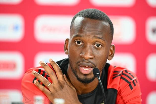 Belgium Media Activities - UEFA EURO, EM, Europameisterschaft,Fussball 2024 24 06 2024 FREIBERG AM NECKA, GERMANY - JUNE 24 : Lukebakio Dodi forward of Belgium talking to the press during a press conference, PK, Pressekonferenz of the Belgian Red Devils at the UEFA EURO 2024 European Football Championship tournament on June 24, 2024 in Freiberg am Necka, Germany, 24 06 2024 Freiberg am Necka Germany  Copyright: xVincentxKalutx