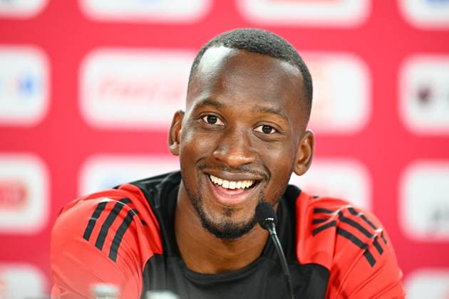 Belgium Media Activities - UEFA EURO, EM, Europameisterschaft,Fussball 2024 24 06 2024 FREIBERG AM NECKA, GERMANY - JUNE 24 : Lukebakio Dodi forward of Belgium talking to the press during a press conference, PK, Pressekonferenz of the Belgian Red Devils at the UEFA EURO 2024 European Football Championship tournament on June 24, 2024 in Freiberg am Necka, Germany, 24 06 2024 Freiberg am Necka Germany  Copyright: xVincentxKalutx