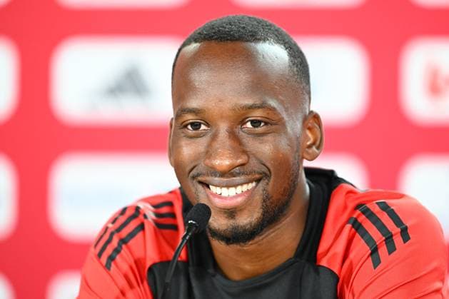 Belgium Media Activities - UEFA EURO, EM, Europameisterschaft,Fussball 2024 24 06 2024 FREIBERG AM NECKA, GERMANY - JUNE 24 : Lukebakio Dodi forward of Belgium talking to the press during a press conference, PK, Pressekonferenz of the Belgian Red Devils at the UEFA EURO 2024 European Football Championship tournament on June 24, 2024 in Freiberg am Necka, Germany, 24 06 2024 Freiberg am Necka Germany  Copyright: xVincentxKalutx