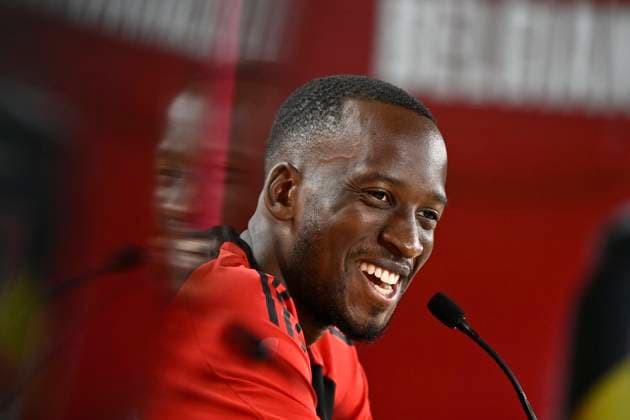 Belgium Media Activities - UEFA EURO, EM, Europameisterschaft,Fussball 2024 24 06 2024 FREIBERG AM NECKA, GERMANY - JUNE 24 : Lukebakio Dodi forward of Belgium talking to the press during a press conference, PK, Pressekonferenz of the Belgian Red Devils at the UEFA EURO 2024 European Football Championship tournament on June 24, 2024 in Freiberg am Necka, Germany, 24 06 2024 Freiberg am Necka Germany  Copyright: xPeterxDexVoechtx