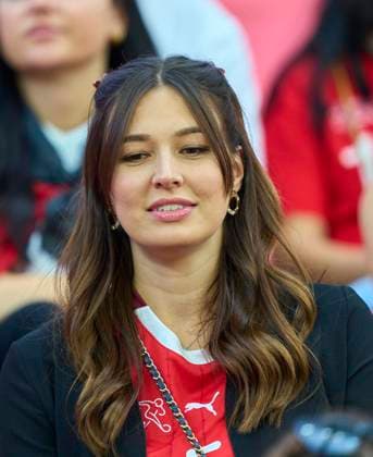 Melanie, wife of Manuel Akanji, SUI 5 in the group A stage match GERMANY - SWITZERLAND 1-1 of the UEFA European Championships 2024 on Jun 23, 2024 in Frankfurt, Germany.