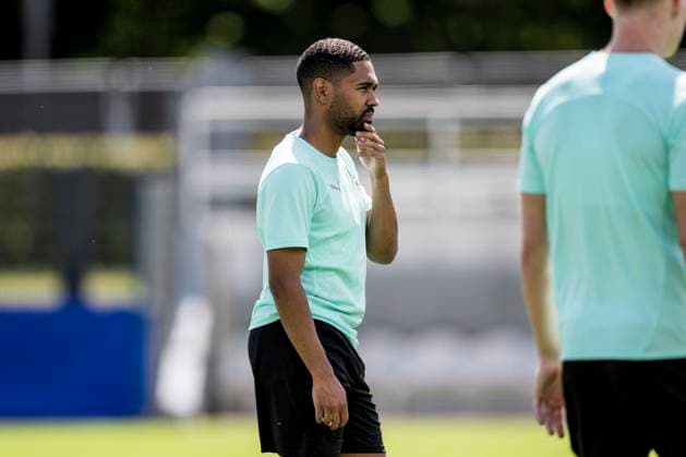 Austria training session, Euro 2024, Berlin Germany Berlin, Germany. 24th, June 2024. Phillipp Mwene of Austria seen during a MD-1 training session at the Stadion auf dem Wurfplats in Berlin. Berlin Germany  Copyright: xGonzalesxPhoto LassexLagonix