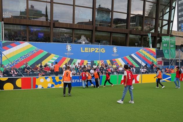 EURO 2024 Festival Leipzig UEFA EURO 2024 Leipzig, 23 06 2024, Augustusplatz, UEFA EURO 2024, UEFA EURO 2024 Festival , In the picture soccer small field in front of the Gewandhaus ,