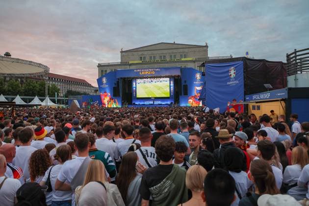 EURO 2024 Festival Leipzig UEFA EURO 2024 Leipzig, 23 06 2024, Augustusplatz, UEFA EURO 2024, UEFA EURO 2024 Festival , In the picture Public Viewing Switzerland Germany ,