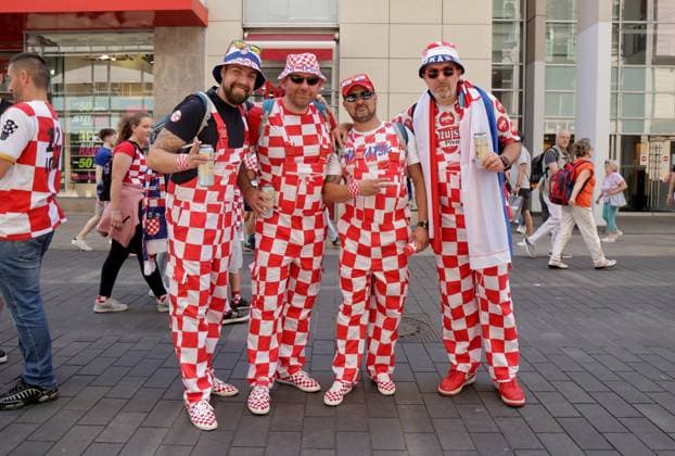 PXL_CRO football fans Croatian football fans in Leipzig, Germany before UEFA EURO, EM, Europameisterschaft,Fussball 2024 football match Croatia - Italy on 24. June 2024. LukaxStanzl PIXSELL
