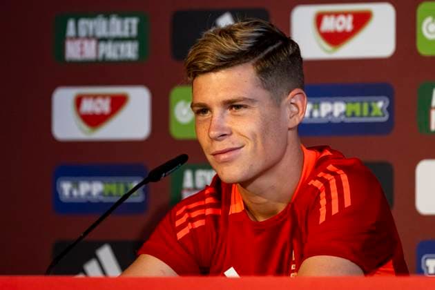 Kevin Csoboth 23, Hungary GER, Press conference Hungarian national team, Football, Euro, UEFA, 24 06 2024, GER, Press conference Hungarian national team, Football, Euro, UEFA, 24 06 2024 Weiler im Allgaeu Copyright: xEibner-Pressefoto FlorianxWolfx EP_FWF