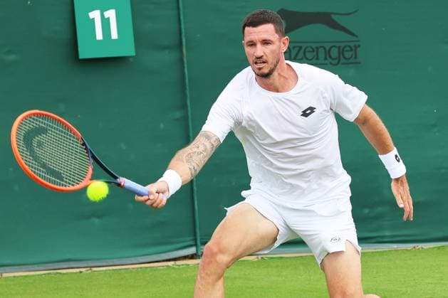 TENNIS - Wimbledon 2024 LONDON,ENGLAND,24.JUN.24 - TENNIS - ATP, Tennis Herren World Tour, Wimbledon, Grand Slam, qualification. Image shows Dennis Novak (AUT).  GEPAxpictures xAlanxGrieves