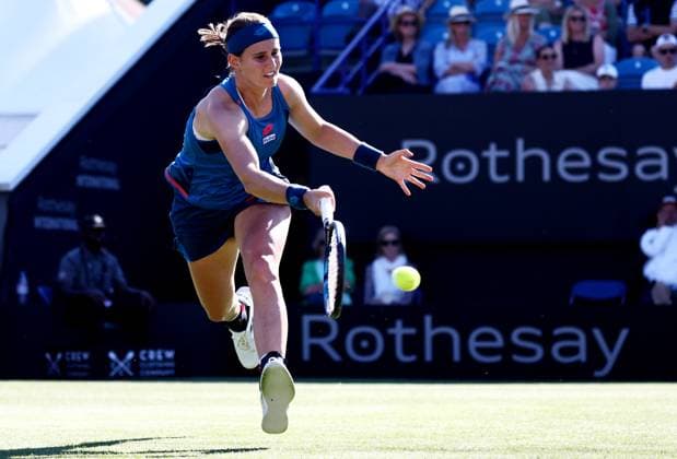 Greet Minnen of Belgium in action during their match. Rothesay International Eastbourne, Day 2, Tennis, Devonshire Park, Eastbourne, UK - 24 June 2024  Copyright: xJamesxMarsh Shutterstockx 14551026cl