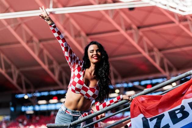 UEFA EURO 2024 Croatia Italy 24 06 2024 Ivana Knöll poses for the photographers UEFA EURO 2024 Croatia Italy Leipzig Stadium, Leipzig on 24 06 2024 Copyright: xBEAUTIFULxSPORTS Wunderlx