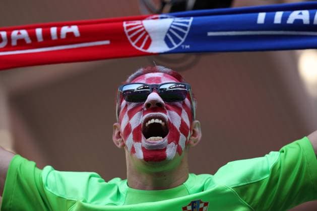 UEFA EURO, EM, Europameisterschaft,Fussball 2024: Croatia vs Italy at Leipzig Stadium, Matchday 3 Leipzig, Germany 24.06.2024:Italians and Croatians fans color on the stand before the UEFA EURO 2024 Matchday 3, group stage B football match between Croatia vs Italy at Leipzig Stadium. Leipzig Leipzig Stadium Germany Germany Copyright: xmarcoxiacobucci