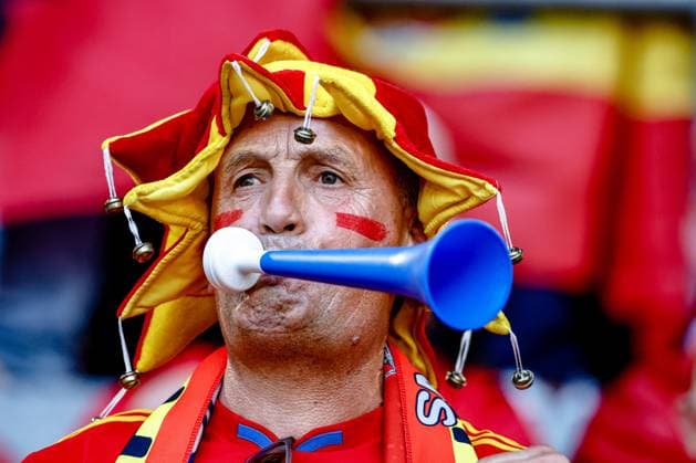 DUSSELDORF, Dusseldorf Arena ,24-06-2024 , European Football Championship Euro2024, Group stage match no.27 between Albania and Spain, fans of Spain Albania - Spain (Euro2024)  x25587648x Copyright: