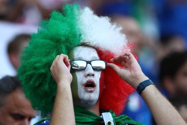 24 06 2024, xtgx, European Football Championship 2024, Croatia Italy emspor, v l emotions, fans, atmosphere, flags, logo, Italy, spectators, jerseys UEFA REGULATIONS PROHIBIT ANY USE OF PHOTOGRAPHS as IMAGE SEQUENCES and or QUASI VIDEO Leipzig