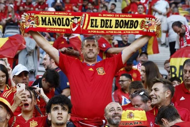 DUSSELDORF, Dusseldorf Arena ,24-06-2024 , European Football Championship Euro2024, Group stage match no.27 between Albania and Spain, fan of Spain Albania - Spain (Euro2024)  x25587781x Copyright: