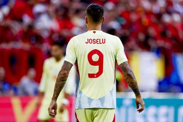 DUSSELDORF, Dusseldorf Arena ,24-06-2024 , European Football Championship Euro2024, Group stage match no.27 between Albania and Spain, Spain player Joselu Albania - Spain (Euro2024)  x25588211x Copyright: