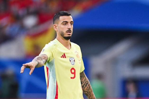 DUSSELDORF - Joselu of Spain during the UEFA EURO, EM, Europameisterschaft,Fussball 2024 group B match between Albania and Spain at the Dusseldorf Arena on June 24, 2024 in Dusseldorf, Germany. ANP Hollandse Hoogte UEFA EURO 2024 2024 xVIxANPxSportx xGerritxvanxKeulenxIVx 501971789 originalFilename: 501971789.jpg