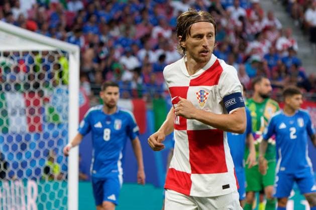 Luka Modric of Croatia during UEFA EURO, EM, Europameisterschaft,Fussball 2024 - Croatia vs Italy, UEFA European Football Championship in Leipzig, Germany, June 24 2024  Copyright: xx xx IPA_Agency_IPA47446769