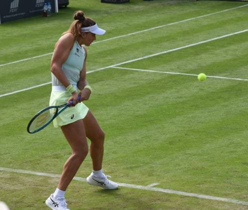 24 06 2024 Bad Homburg vor der Höhe WTA Lawn Tennis Tournament from 22 6 to 29 6 2024 Bad Homburg Open 2024 Match Caroline Wozniacki DEN against Elina Svitolina Ukraine