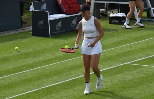 24 06 2024 Bad Homburg vor der Höhe WTA Lawn Tennis Tournament from 22 6 to 29 6 2024 Bad Homburg Open 2024 Match Caroline Wozniacki DEN against Elina Svitolina Ukraine