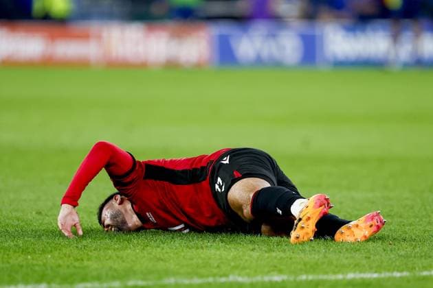 DUSSELDORF, Dusseldorf Arena ,24-06-2024 , European Football Championship Euro2024, Group stage match no.27 between Albania and Spain, Albania player Armando Broja Albania - Spain (Euro2024)  x25589228x Copyright: