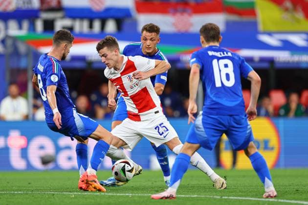 2024.06.24 Lipsk Pilka nozna Reprezentacja Mistrzostwa Europy EURO 2024 Niemcy Chorwacja - Wlochy N z Luka Sucic Foto Pawel Andrachiewicz PressFocus 2024.06.24 Lipsk Football European Championships 2024 EURO 2024 Germany Croatia - Italy Luka Sucic Credit: Pawel Andrachiewicz PressFocus NEWSPIX.PL --- Newspix.pl POLAND OUT!  20240624_xPF_PA056